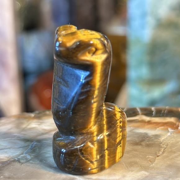 Tigers Eye Mini Cobra Snake Carving! - Picture 6 of 6